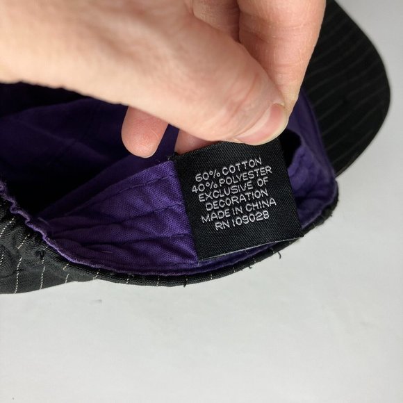 Disney Nightmare Before Christmas Zipper Pocket Black Pinstripe Jack Hat - Picture 12 of 12